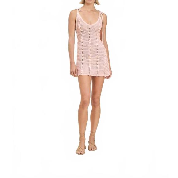 NEW DEVON WINDSOR katherine knit mini dress in pink - Picture 3 of 4